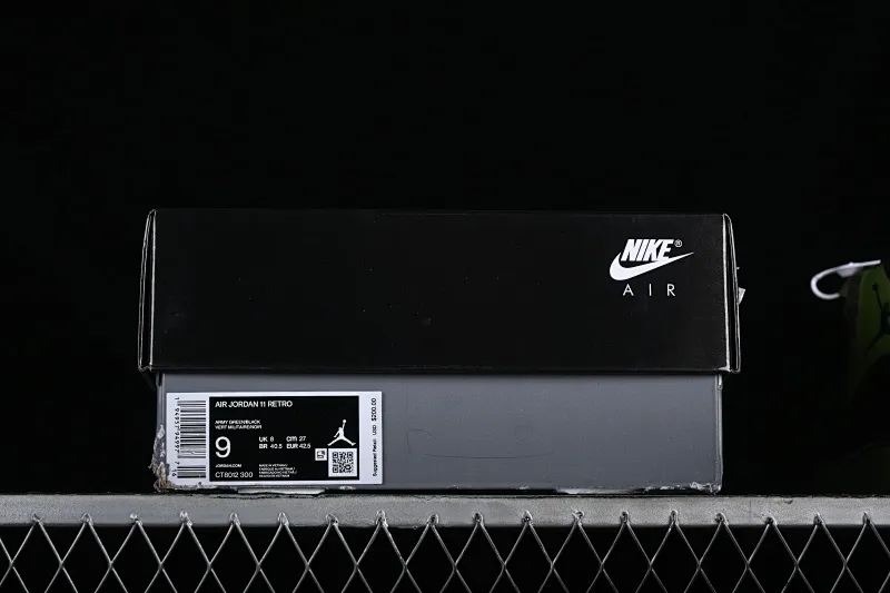 All categories Air Jordan Jordan series basketball shoes Air Jordan 11 Air Jordan 11 Retro AJ11 Joe 11 black and green high-top basketball shoes CT8012-300